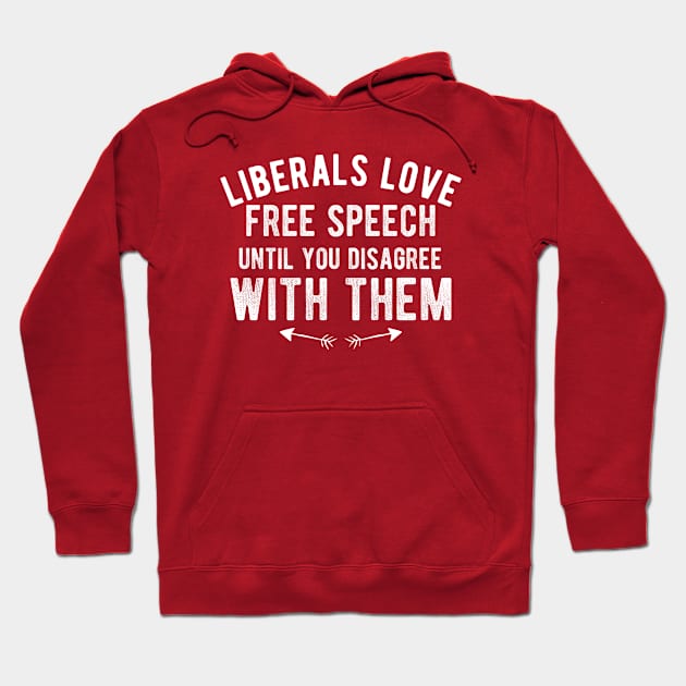 Anti Biden Anti Democrat Anti Liberal Funny Gifts - Funny Quote Grunge Hoodie by Irene Paul